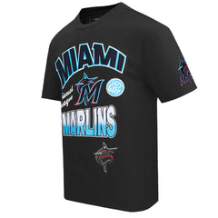 Miami Marlins Pro Standard Turn It Up Dropped Shoulder T-Shirt Black