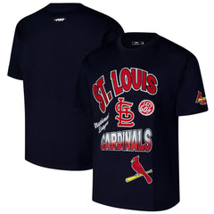St. Louis Cardinals Pro Standard Turn It Up Dropped Shoulder T-Shirt Navy