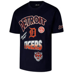 Detroit Tigers Pro Standard Turn It Up Dropped Shoulder T-Shirt Navy
