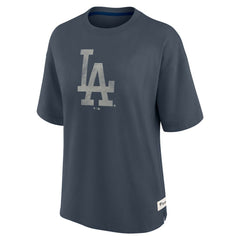 Los Angeles Dodgers Women's Oversized Elements Raw Edge Future Ground T-Shirt Blue