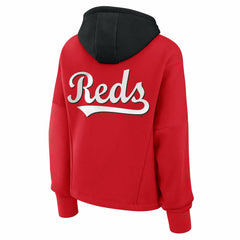 Cincinnati Reds Women's Oversized Legacy Favorite Spectator Pullover Hoodie Red