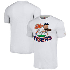 Riley Greene Detroit Tigers Homage Caricature Player Tri-Blend T-Shirt Ash