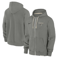St. Louis Cardinals Authentic Collection Travel Performance Full-Zip Hoodie Charcoal | Nike