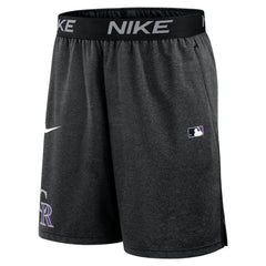 Colorado Rockies Authentic Collection Performance Knit Shorts Black | Nike
