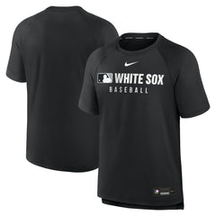 Chicago White Sox Authentic Collection Pregame Raglan Dri-FIT T-Shirt Black | Nike