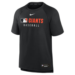 San Francisco Giants Authentic Collection Pregame Raglan Dri-FIT T-Shirt Black | Nike