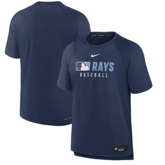 Tampa Bay Rays Authentic Collection Pregame Raglan Dri-FIT T-Shirt Navy | Nike