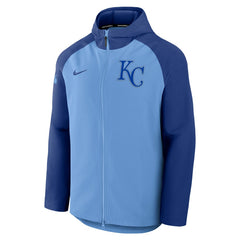 Kansas City Royals Authentic Collection Raglan Performance Full-Zip Jacket Light Blue/Royal | Nike