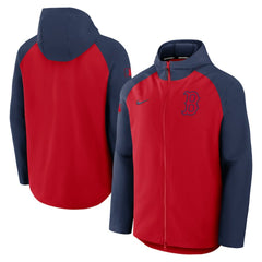 Boston Red Sox Authentic Collection Raglan Performance Full-Zip Jacket Red/Navy | Nike