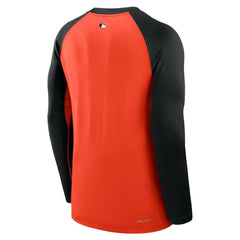 San Francisco Giants Authentic Collection Game Time Raglan Dri-FIT Long Sleeve T-Shirt Orange/Black | Nike