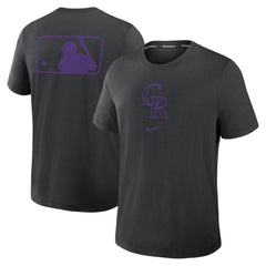 Colorado Rockies Authentic Collection Early Work Tri-Blend Dri-FIT T-Shirt Black | Nike