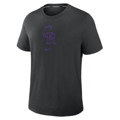 Colorado Rockies Authentic Collection Early Work Tri-Blend Dri-FIT T-Shirt Black | Nike