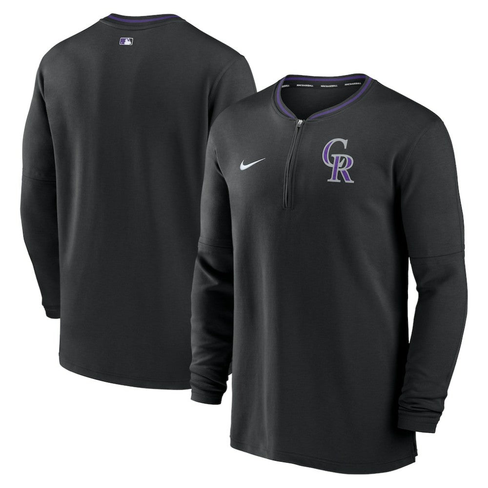 Colorado Rockies Authentic Collection Performance Half-Zip Top Black | Nike