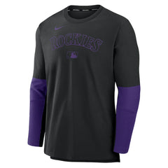 Colorado Rockies Authentic Collection Player Dri-FIT Lightweight Pullover Black/Purple | Nike