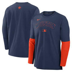Houston Astros Authentic Collection Player Dri-FIT Lightweight Pullover Navy/Orange | Nike