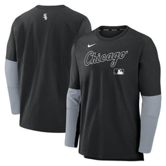 Chicago White Sox Authentic Collection Player Dri-FIT Lightweight Pullover Black/Gray | Nike