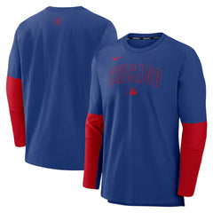 Chicago Cubs Authentic Collection Player Dri-FIT Lightweight Pullover Royal/Red | Nike