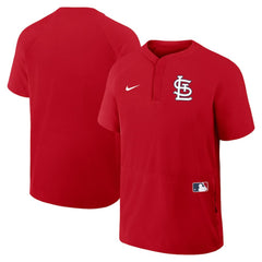 St. Louis Cardinals Authentic Collection Raglan Short Sleeve Windshirt Red | Nike