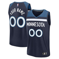 Minnesota Timberwolves Fastbreak Custom Jersey - Icon Edition - Navy