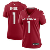 Number 1 Bride Arizona Cardinals Women's Game Jersey - Cardinal