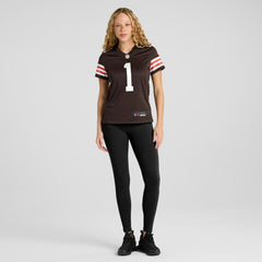 Number 1 Bride Cleveland Browns Women's Game Jersey - Brown