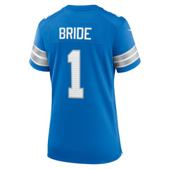 Number 1 Bride Detroit Lions Women's Game Jersey - Blue