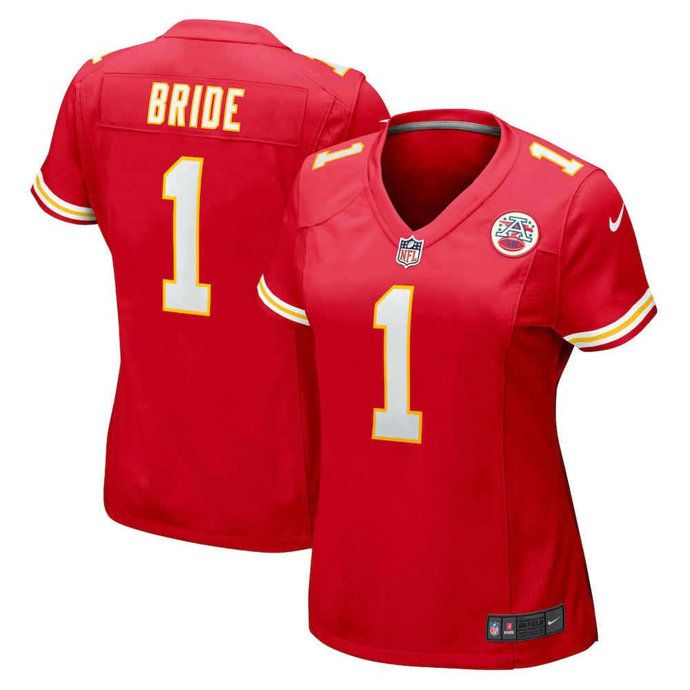 Number 1 Bride Kansas City Chiefs Women's Game Jersey - Red