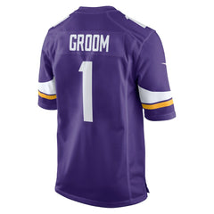 Number 1 Groom Minnesota Vikings Game Jersey - Purple