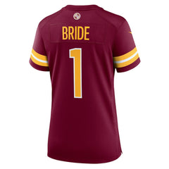 Number 1 Bride Washington Commanders Women's Game Jersey - Burgundy