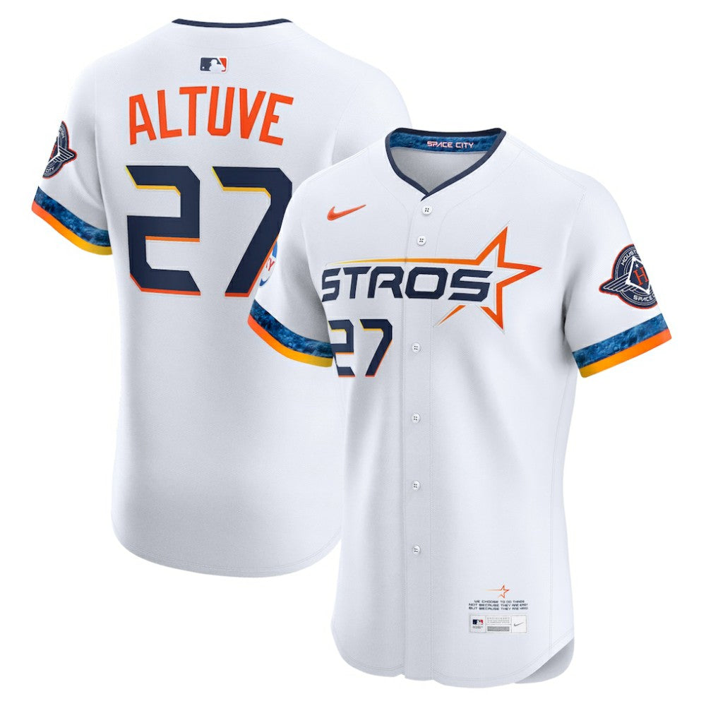 Jose Altuve Houston Astros 2025 City Connect Elite Player Jersey - White