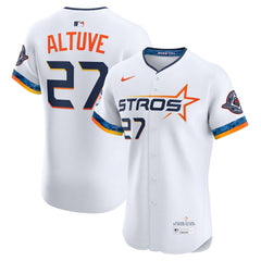 Jose Altuve Houston Astros 2025 City Connect Elite Player Jersey White | Nike