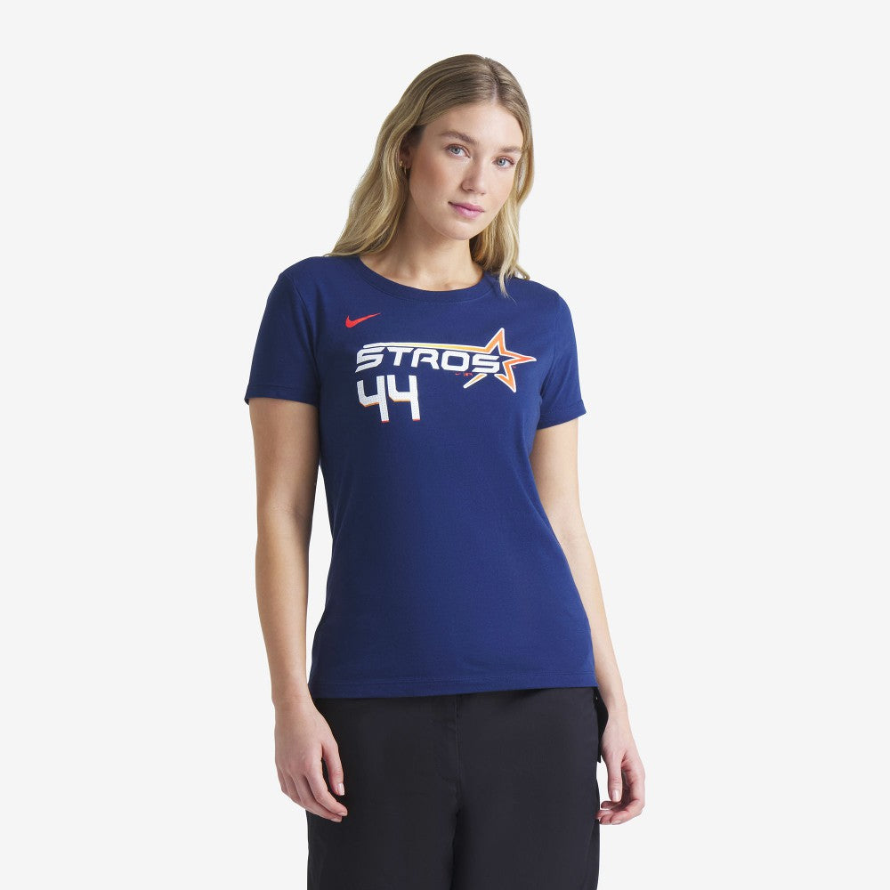 Yordan Alvarez Houston Astros Women's 2025 City Connect Fuse Name & Number T-Shirt Navy | Nike