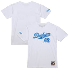 Jackie Robinson Los Angeles Dodgers Cooperstown Collection Player T-Shirt White | Mitchell & Ness
