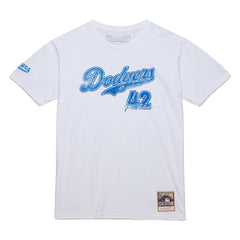 Jackie Robinson Los Angeles Dodgers Cooperstown Collection Player T-Shirt White | Mitchell & Ness