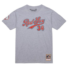 David Ortiz Boston Red Sox Cooperstown Collection Player T-Shirt Grey Heather | Mitchell & Ness