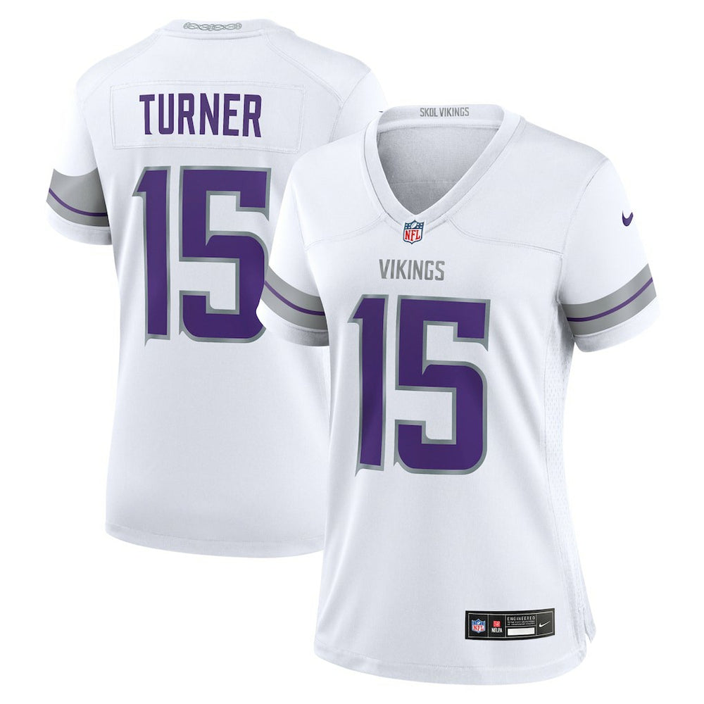 Dallas Turner Minnesota Vikings Women's Alternate Game Jersey - White