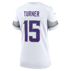 Dallas Turner Minnesota Vikings Women's Alternate Game Jersey - White