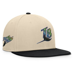 Tampa Bay Rays Cooperstown Collection Bounder Snapback Hat Natural/Black