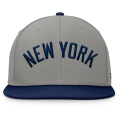 New York Yankees Clubhouse Dugout Fitted Hat Gray/Navy