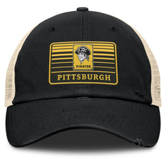 Pittsburgh Pirates Cooperstown Collection Eastbound Mesh Adjustable Hat Black/Natural