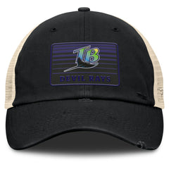 Tampa Bay Rays Cooperstown Collection Eastbound Mesh Adjustable Hat Black/Natural