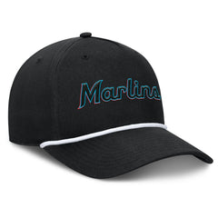 Miami Marlins Clubhouse Foul Ball A-Frame Adjustable Hat Black