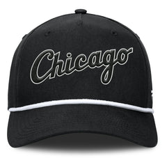 Chicago White Sox Clubhouse Foul Ball A-Frame Adjustable Hat Black