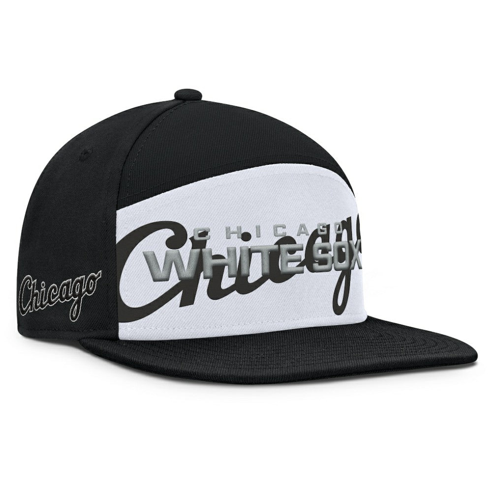 Chicago White Sox Clubhouse Splitter Snapback Hat Black/White