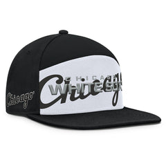 Chicago White Sox Clubhouse Splitter Snapback Hat Black/White