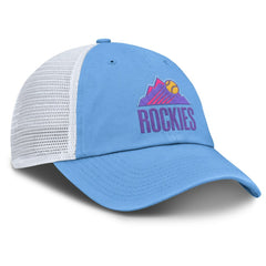 Colorado Rockies Unisex 2025 City Connect Club Adjustable Trucker Hat Light Blue/White | Nike