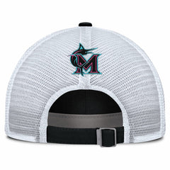 Miami Marlins Unisex 2025 City Connect Trucker Adjustable Hat Black/White | Nike