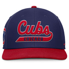 Chicago Cubs Pro Performance Snapback Hat Royal/Red | Nike