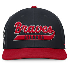 Atlanta Braves Pro Performance Snapback Hat Navy/Red | Nike