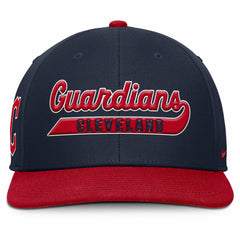Cleveland Guardians Pro Performance Snapback Hat Navy/Red | Nike